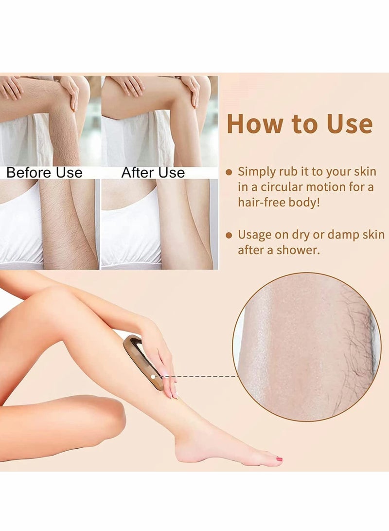 Excefore Upgraded Crystal Hair Eraser, Magic Crystal Hair Removal, Exfoliation Painless Hair Remover Tool for Men & Women - Image 3