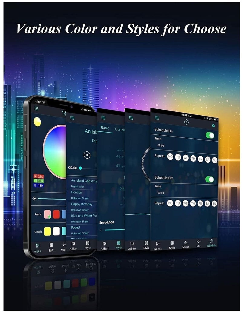 Corner Floor Lamp, RGB Color Changing Corner Lamp, Smart LED Floor Lamp Controlled by APP&Remote with Reactive Music Mode and DIY Mode, - Image 4