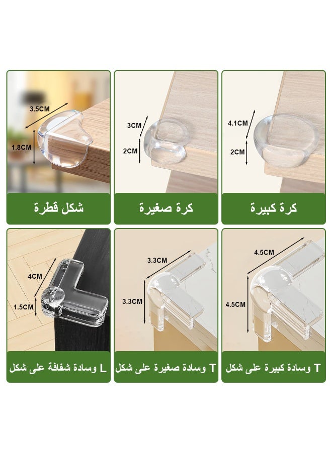 BBMORE 24PCS Upgrade Table Corner Protectors, Baby Corner Protectors with 6 Styles (Teardrop, Small/Large Ball, Clear L-Cushion, Small/Large T-Cushion) - Child-Safe, Universal Fit for Home Furniture - Image 2