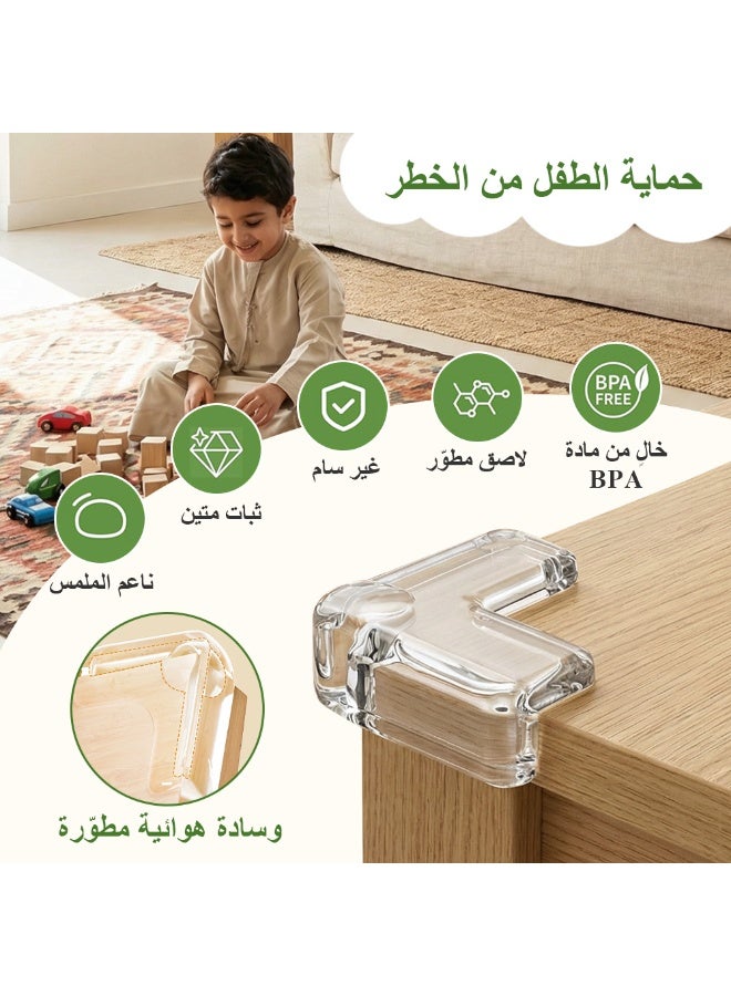 BBMORE 24PCS Upgrade Table Corner Protectors, Baby Corner Protectors with 6 Styles (Teardrop, Small/Large Ball, Clear L-Cushion, Small/Large T-Cushion) - Child-Safe, Universal Fit for Home Furniture - Image 3