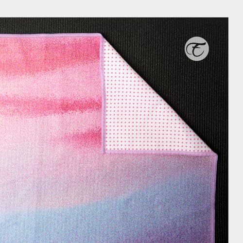 Eunzel Hot Yoga Towel, Non Slip Yoga Mat Towel Sweat Absorbent Printed Yoga Towel with Grip Dots for Hot Yoga, Pilates and Workout 72"x 24", Sunset - Image 4