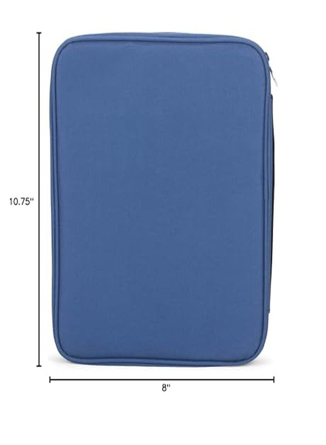 Divinity Boutique Canvas Bible Case - Navy Blue Bible Cover for Men and Women - Fabric Zippered Bag with Pockets for Compact, X and XX-Large Books - Image 2