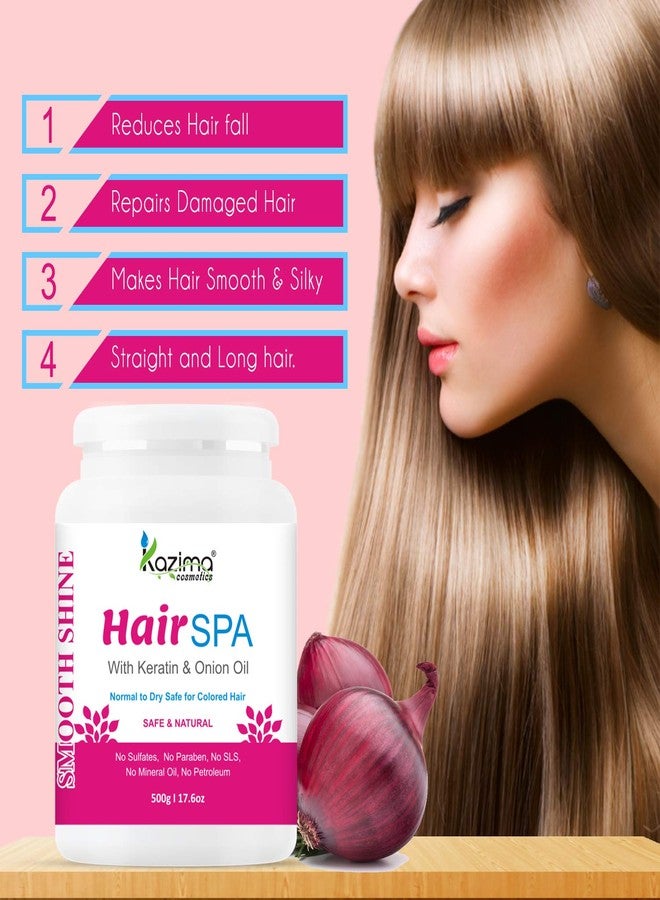 KAZIMA Hair SPA with Keratin & Onion Oil for Smooth, Shiny & Silky Hair, 500g - Image 3