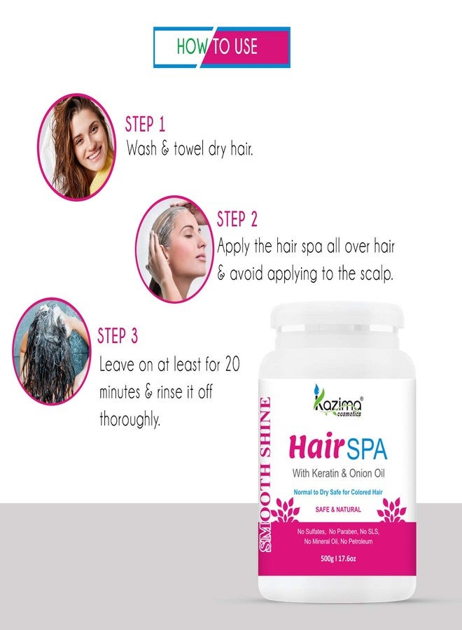 KAZIMA Hair SPA with Keratin & Onion Oil for Smooth, Shiny & Silky Hair, 500g - Image 4