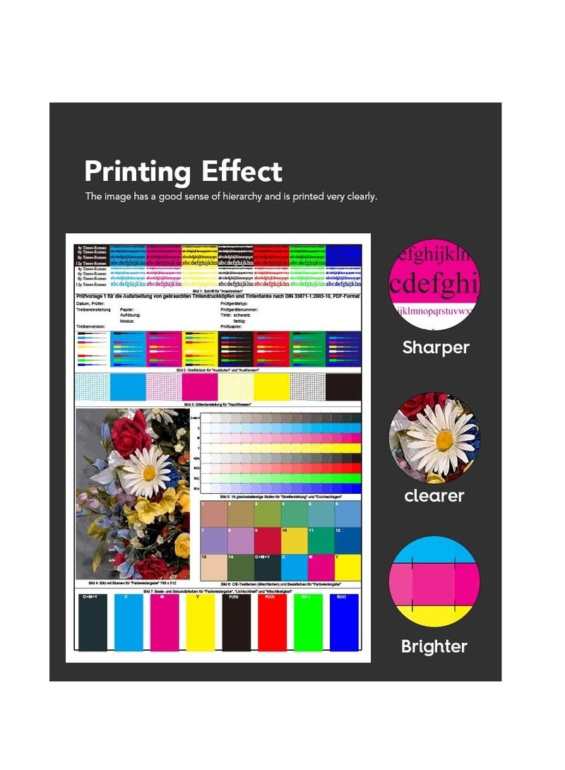 Terabyte حبر 490 لمجموعة كانون (4 عبوات أسود أزرق سماوي أرجواني أصفر) حبر لـ GI 490 لـ G3400 G2400 G1400 G4400 G1411 G2411 G3411 G4411 G4410 G3410 - Image 3