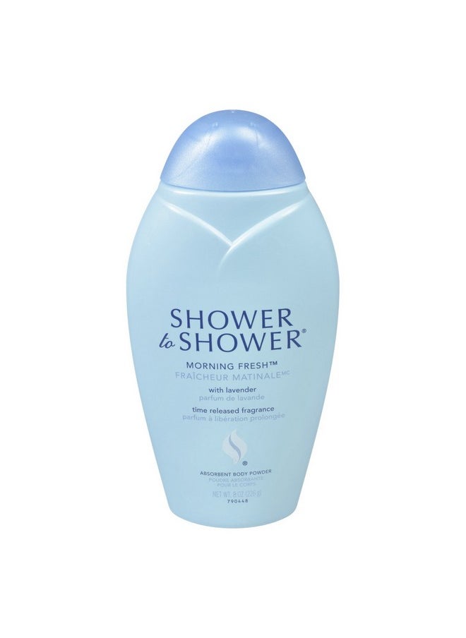 Shower To Shower - Shower To Shower Absorbent Body Powder, Morning Fresh, 8 Ounce - Image 1