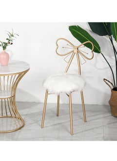 LINGWEI Makeup Chair Gold 43x80x40cm  - Image 2
