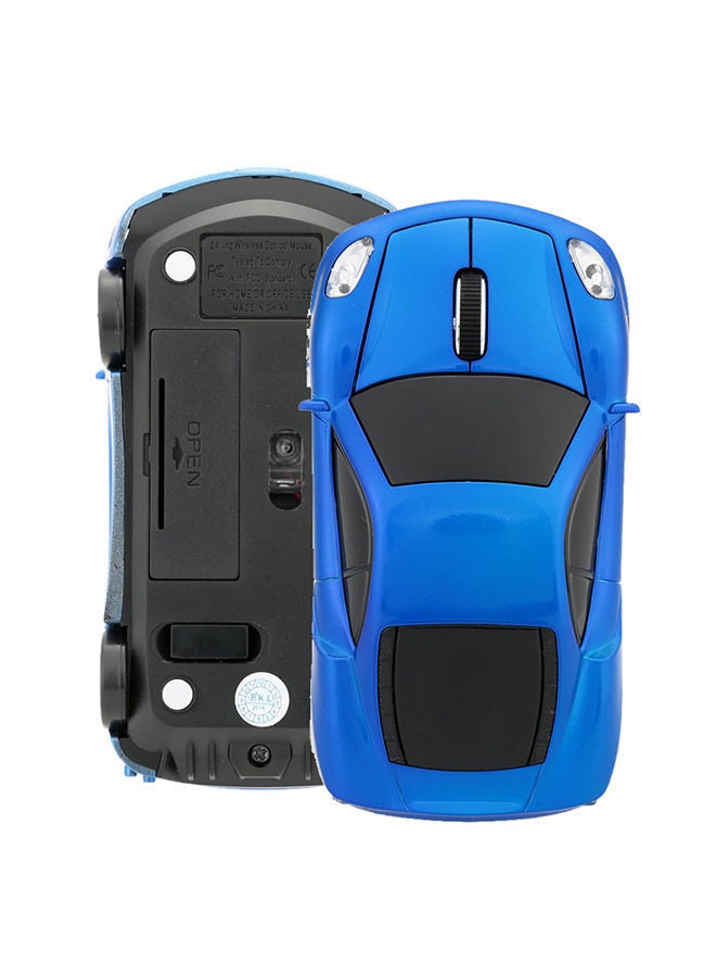 NIBEMINENT Wireless Racing Car Shaped Optical USB Mouse Blue/Black  - Image 2