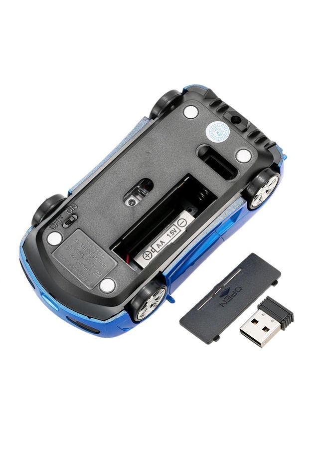 NIBEMINENT Wireless Racing Car Shaped Optical USB Mouse Blue/Black  - Image 4