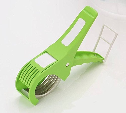 RIOMAX Plastic Vegetable Cutter Vegetable Chopper Veg Cutter Bhindi Cutter Multi Cutter (Green) - Image 1