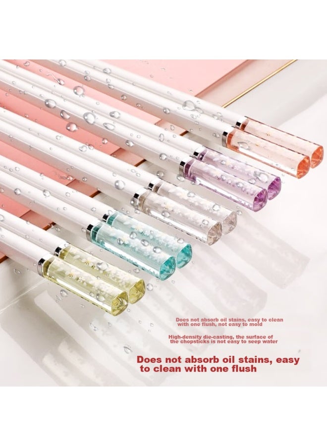 TANG CHOPSTICKS Tang Zong Kuai, Imperial Concubine Alloy Chopsticks 5 Pairs Set, For Home, Hotel, And Commercial Use, Heat-resistant Chopsticks Tableware Set C2601 - Image 3