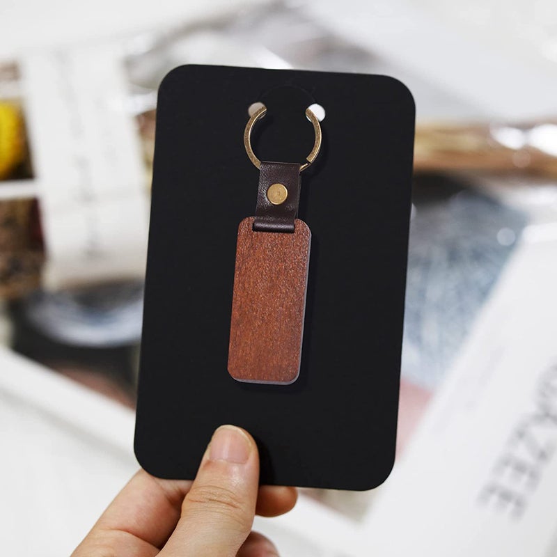 7.5*12cm key chain packing card Kraft paper card diy jewelry display cardboard key ring retail label - Image 1