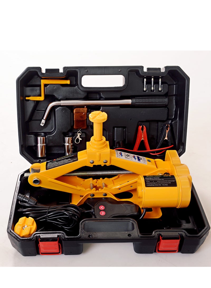 Gasin 5 Ton 12V Electric Hydraulic Jack Kit with Impact Wrench and Battery Clamps – Ideal for SUV & Car Tire Replacement  - Image 2