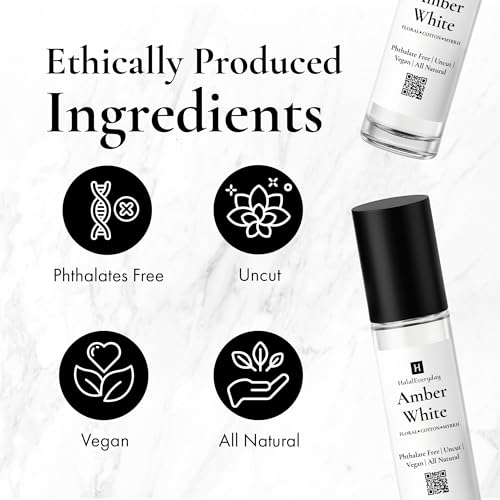 HalalEveryDay Amber White Type Fragrance Oil – 1/3 oz Glass Roll-On Bottle | Alcohol-Free & DPG-Free Perfume Oil for Body & Travel by Halal Everyday - Image 3