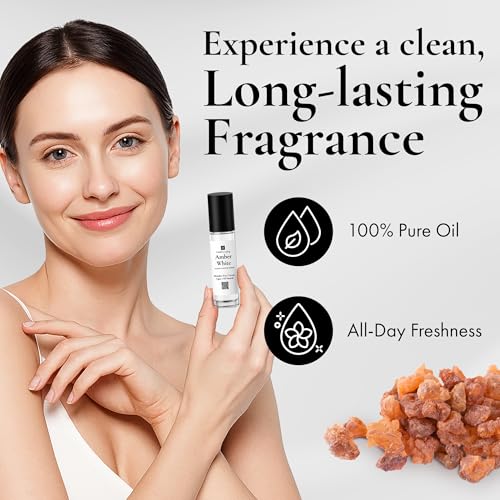 HalalEveryDay Amber White Type Fragrance Oil – 1/3 oz Glass Roll-On Bottle | Alcohol-Free & DPG-Free Perfume Oil for Body & Travel by Halal Everyday - Image 2