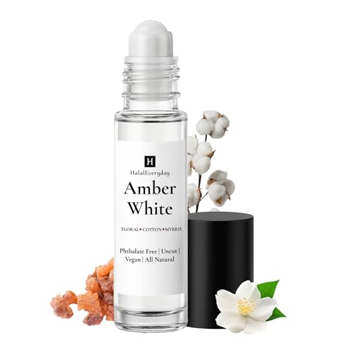 HalalEveryDay Amber White Type Fragrance Oil – 1/3 oz Glass Roll-On Bottle | Alcohol-Free & DPG-Free Perfume Oil for Body & Travel by Halal Everyday - Image 1