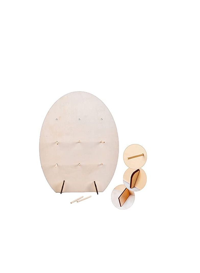 SYOSI 2 Pcs Wooden Donut Wall Display Stand Fits 9 Doughnuts Stand for Party, Wedding, Event, Brunch and Birthday - Image 5