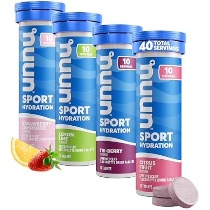 Nuun Sport Electrolyte Tablets for Proactive Hydration, Mixed Flavors, 4 Pack (40 Servings) - Image 1