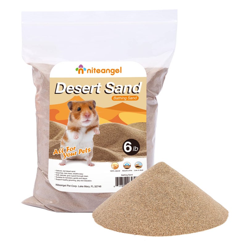 Niteangel Hamster Desert Bath Sand | No-Dust Bath or Potty Litter Sand for Hamster Chinchillas Gerbil Mice Degu or Other Small Pets - Image 1