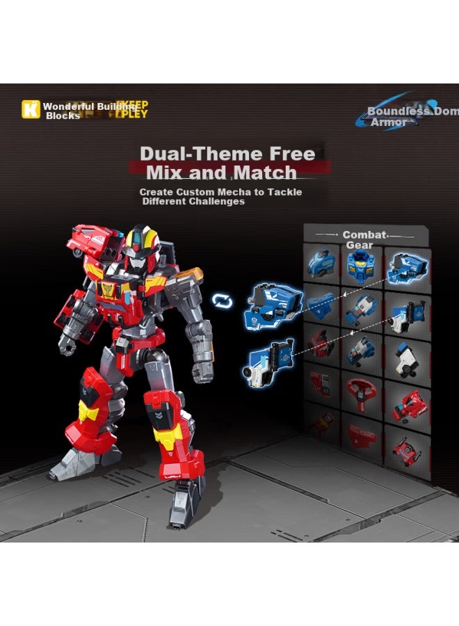 Keeppley Wonder Building Blocks Mecha Assembly Model Toy For Boys Birthday Gift - Boundless Domain Firefighting Explosive War - Image 3