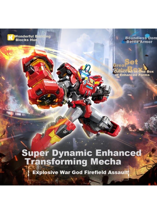 Keeppley Wonder Building Blocks Mecha Assembly Model Toy For Boys Birthday Gift - Boundless Domain Firefighting Explosive War - Image 1