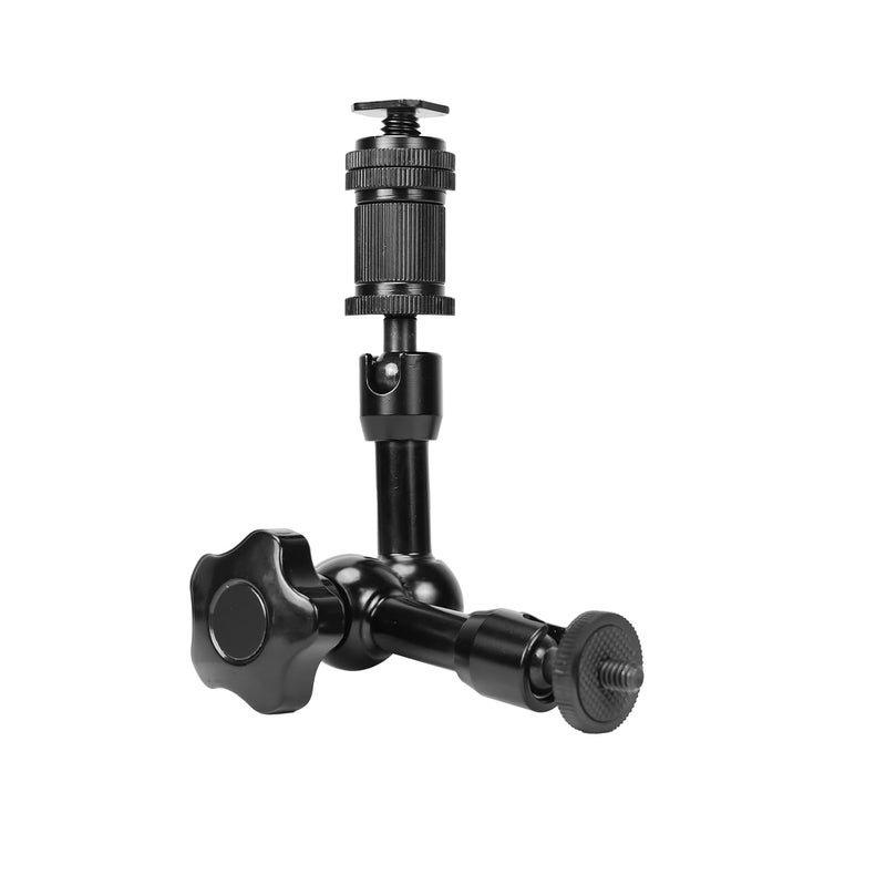 HIFFIN 7"/18cm Adjustable Magic Arm with Ball Head, 1/4" Screws for Flash/LED Light/Microphone/Monitor, Compatible with All Camera Cage, Max Load: 4.4lb/2kg - Image 5