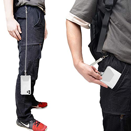 Doormoon Phone Tether with Patch, Universal Straps 2 Pcak Anchor for Skiing Kayaking Fishing Paddles Anti-Drop Lanyard Compatible for iPhone Samsung Pixel Most Smartphones (Transparent) - Image 4