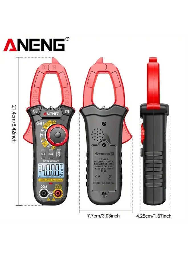 ANENG CM84 Black Clamp Meter Multimeter 4000 Counts AC DC Voltage Current NCV - Image 4