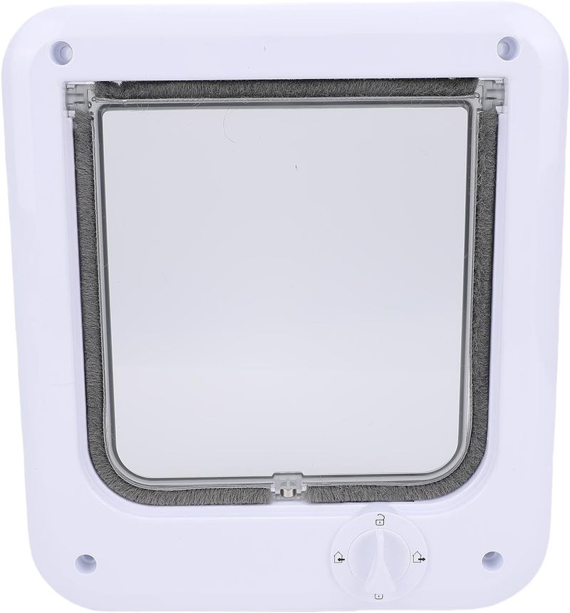 HEEPDD 4 Way Lockable Pet Door, PP Material Easy Install Pet Flap with Swing Flap for Interior Exterior Doors Walls Windows Fence Balcony Patio Cats Dogs (L) - Image 1