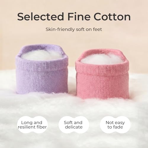 Bearbay Baby Non Slip Ankle Socks with Grippers (9 Pair) for 0 months-7 years old Walking Socks for Infant Toddler Kids Boys Girls - Image 4