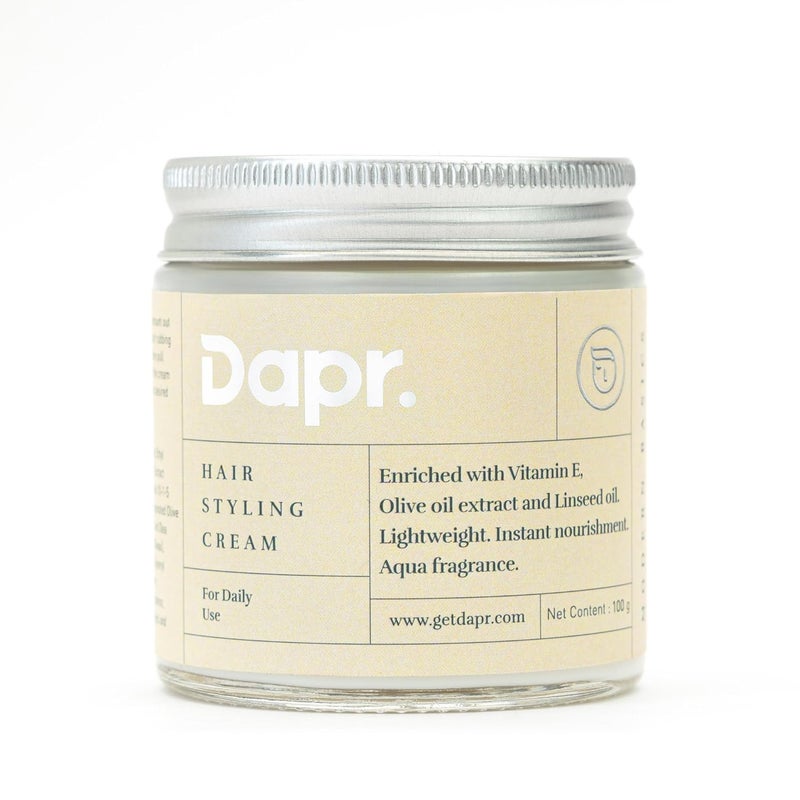 Dapr Hair Styling Cream 100 grams for Daily use Enriched with Olive oil extract and Linseed oil - Image 1
