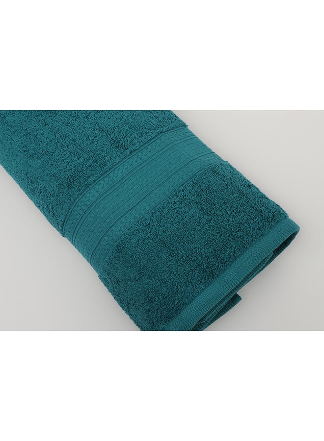 White Rose 4 Piece Bathroom Towel Set - BRIX - 500 GSM - 100% Cotton Terry - 2 Bath Towel 70X140 cm & 2 Hand Towel 50x90 cm-Premium Touch-Quick Dry - Super Absorbent-Blue  - Image 4