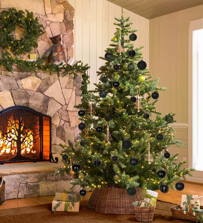 Briful 12PCS 3.15"" Christmas Ball Ornaments Shatterproof Black Christmas Tree Decorations Xmas Tree Balls Halloween Ornaments D?cor - Image 5