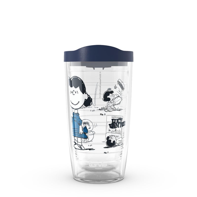 Tervis Peanuts Pals Collection Made in USA Double Walled Insulated Tumbler Travel Cup Keeps Drinks Cold Hot 16oz Lucy the Psychiatrist
