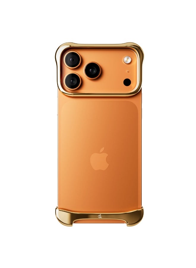 ARC حافظة بامبر ألومنيوم من Pulse لهاتف iPhone 17 Pro 6.3"، حافظة صدم رفيعة واقية من المعدن الفضائي، مقاومة للخدوش بتركيب انزلاقي، اختبار سقوط 10 قدم عالي الجودة، شحن لاسلكي MagSafe، باللون الذهبي - Image 5