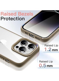 Generic Case for iPhone 16 Pro 6.3-Inch, Shockproof Phone Bumper Cover, Solid Color Matte TPU Frame, Anti-Scratch Clear Back (Desert Titanium)  - Image 4