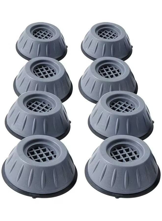 8-Piece Washing Machine Foot Pad Grey/Black 4 x 5cm - Image 1