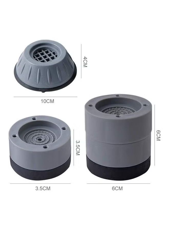 8-Piece Washing Machine Foot Pad Grey/Black 4 x 5cm - Image 2