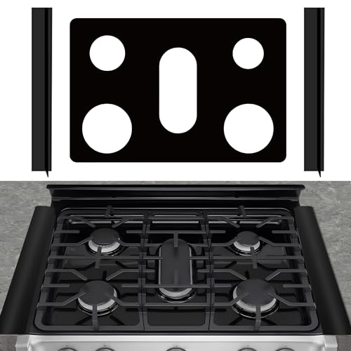 Mee 2ou Stove Burner Covers - Reusable Stove Cover For 30 Inch LG Gas Range Model LGLDG4315 LRG4115 LRG4113 LDG4313 - Non-Stick Washable Stove Top Cover With 2Pcs Stove Gap Covers For LG Stove Top Protector - Image 1