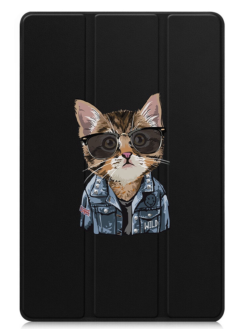 Theodor Protective Flip Case For Xiaomi Pad 7 & Xiaomi Pad 7 Pro With Trifold Stand Auto Wake Sleep Shockproof Cover - swag cat - Image 1