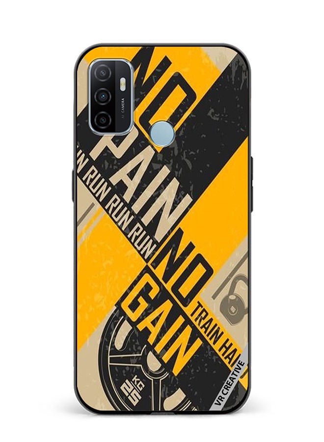 VR CREATIVE Protective Case Cover For Oppo A53 No Pain No Gain Design Multicolour - Image 1