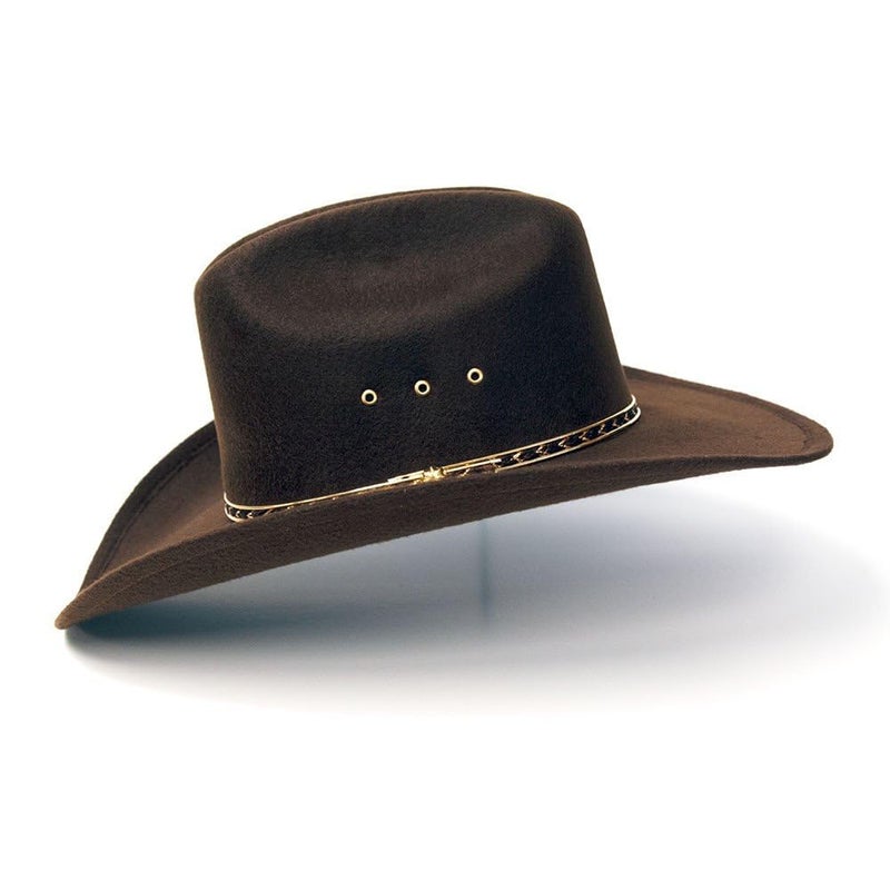 Western Express Felt Finish Cowboy Hat - Cattleman Style with Gold Hat Band | Cowboy & Cowgirl Hats for Men and Women - Image 5