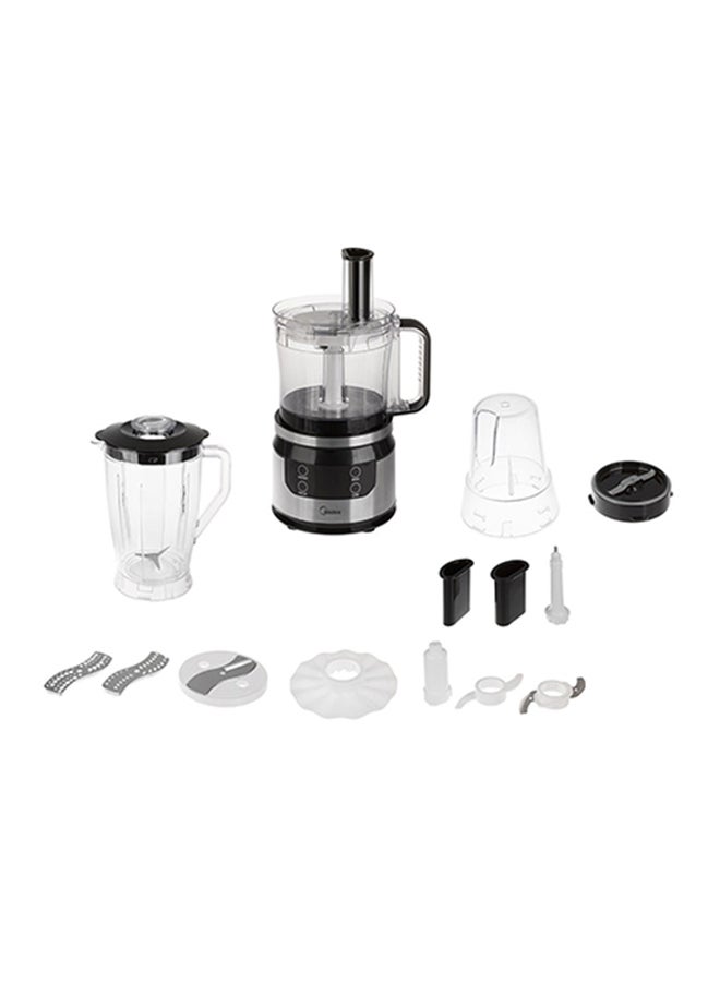 Midea Countertop Food Processor 800 W MJFP60E1 Silver/Black - Image 1
