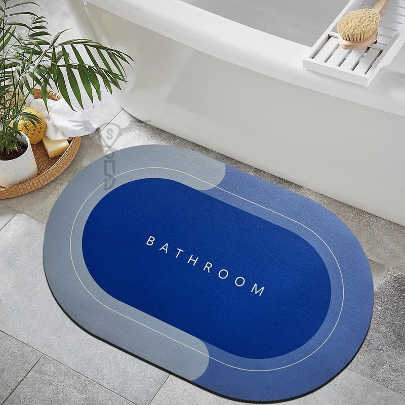 KESAVAM NonSlip Bathroom Rug QuickDry Absorbent Bath Mat with Stylish Design Soft Durable Floor Mat for Bathroom Shower or Tub Machine Washable AntiSkid Backing for Safety