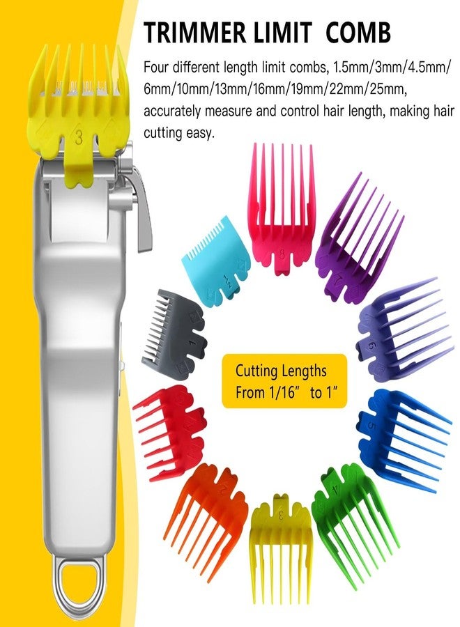 مجموعة INGQI الجديدة المكونة من 10 قطع من واقيات ماكينة الحلاقة، بديلة لماكينات Conair HC224W/HC244NGBV/HCT242WR - من 1/16 بوصة إلى 1 بوصة، بألوان زاهية - Image 4