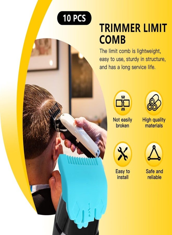 مجموعة INGQI الجديدة المكونة من 10 قطع من واقيات ماكينة الحلاقة، بديلة لماكينات Conair HC224W/HC244NGBV/HCT242WR - من 1/16 بوصة إلى 1 بوصة، بألوان زاهية - Image 5