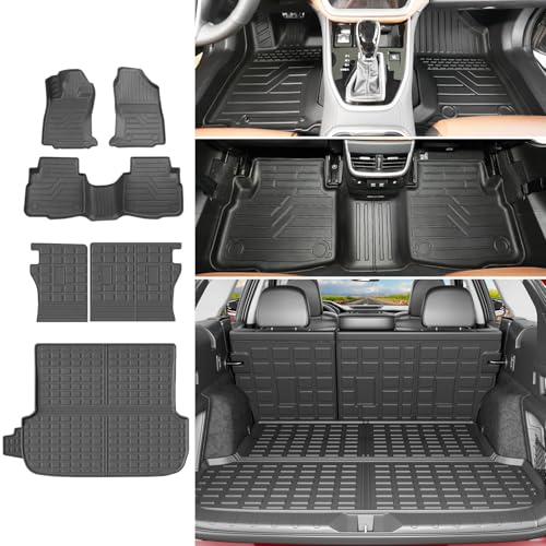 powoq Floor Mats Compatible with 20202025 Subaru Outback Cargo Liner TPE Backrest Mat Replacement for 20202022 2023 2024 2025 Subaru Outback AccessoriesUpgrade Trunk MatBackrest MatFloor Mat - Image 1