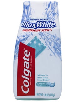 Olgate Max White Toothpaste With Mini Breath Strips 4.6 Oz Crystal Mint