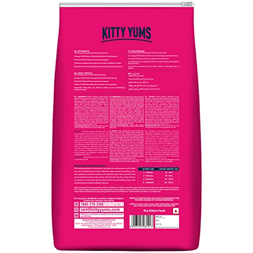 Kitty Yums Kitten (1–12 Months) Dry Cat Food 1.2kg Pack | Ocean Fish Flavour | Supports Digestive Health | Enhances Vision Development | Boosts Immunity - Image 3