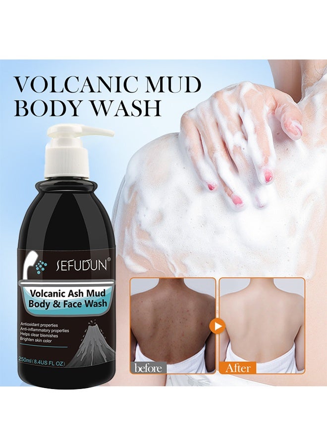 Sefudun Volcanic Ash Mud - Body & Face Wash Shower Gel Deep Sea Mud Whitening Body 250ml  - Image 1